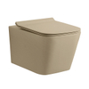 H814B Khaki Wall Hung Toilet Bowl with Soft Closing Seat