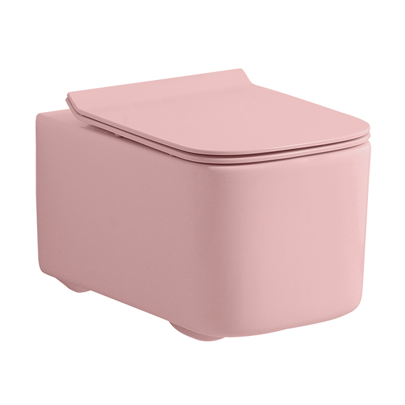 H832B CE Standard Wall Hanging Matt Pink Toilet