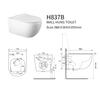 H837B Moden Design Wall Mounted Matt Pink Toilet