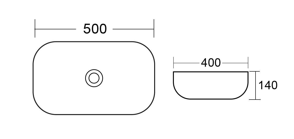 K520 Contemporary Colored Ceramic Vessel Sink, Square & Rectangular