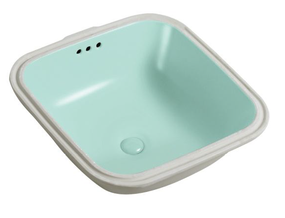 C301 44-59cm Square Design Dual-Size Undermount Basin for Vanity Cabinet