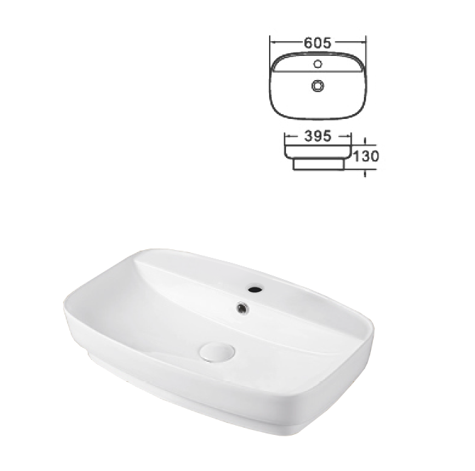 K668 42-60cm Squared Contour Art Basin for Modern Bathroom