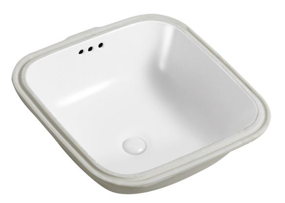 C301 44-59cm Square Design Dual-Size Undermount Basin for Vanity Cabinet