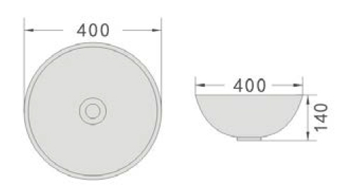 K805 Round Ceramic Art Basin Vessel Sink, Multi-Size, Various Colors