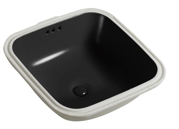 C301 44-59cm Square Design Dual-Size Undermount Basin for Vanity Cabinet