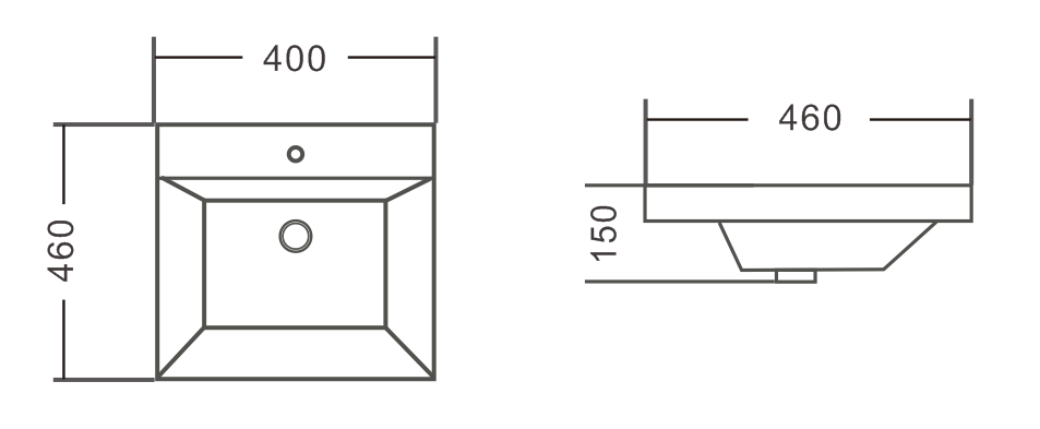 C610 40-90cm Cabinet Art Basin with Integrated Design