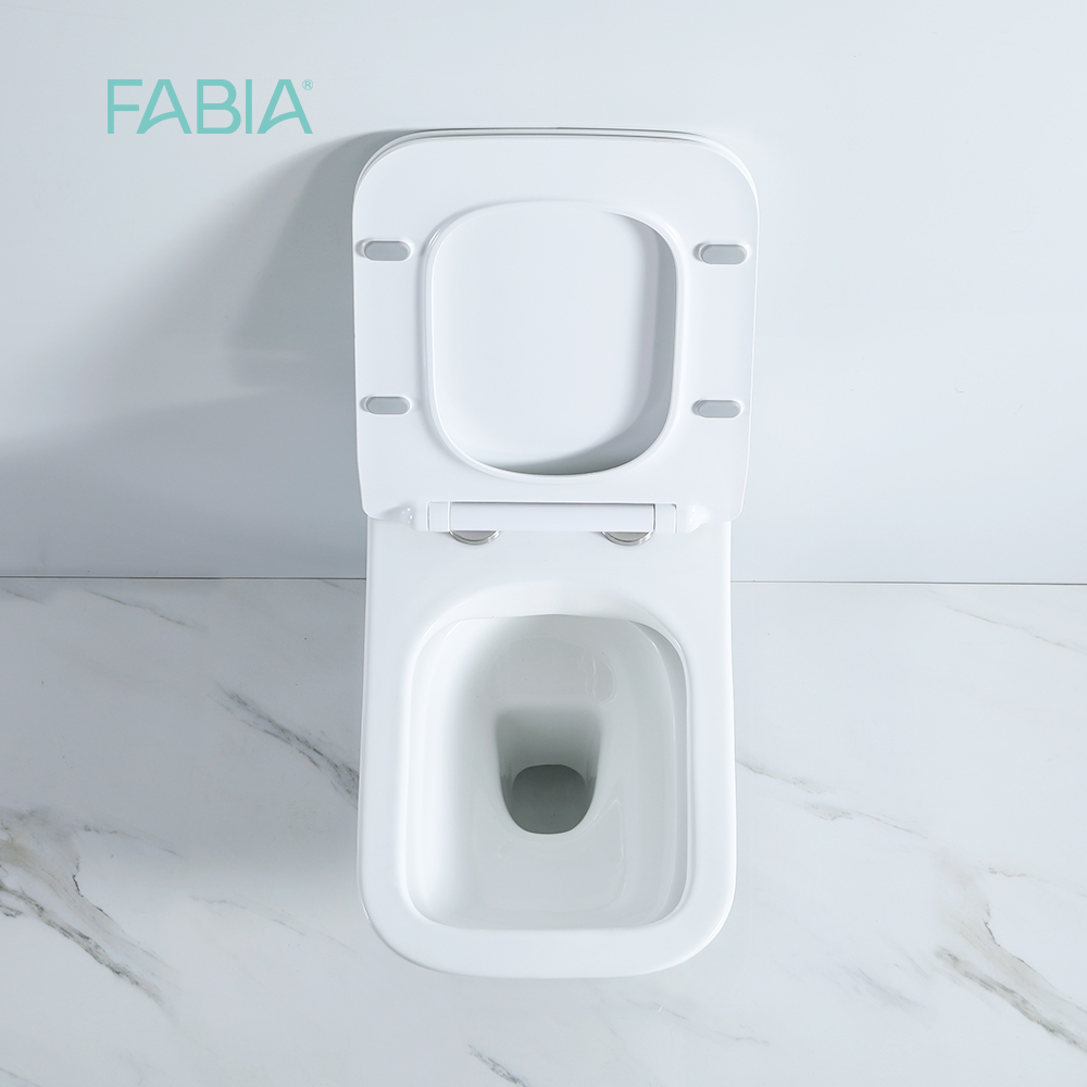 H814B Square Design Rimless Flushing Ceramic Wall Mounted Toilet