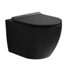 H817B Round Shape Rimless Wall Hung Matt Black Toilet