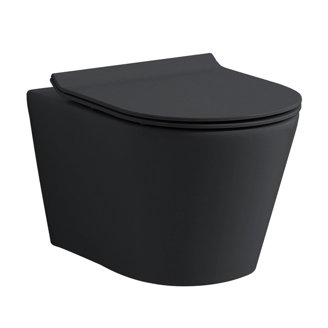 H816B Ceramic Wall-hung Toilet Bowl in Matt Black