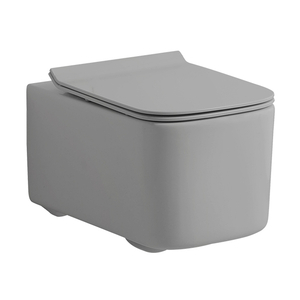 H832B Square Design Ceramic Wc Light Grey Wall Toilet