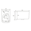 H832B Rimless Flushing Wall Hanging Aqua Green Color Toilet