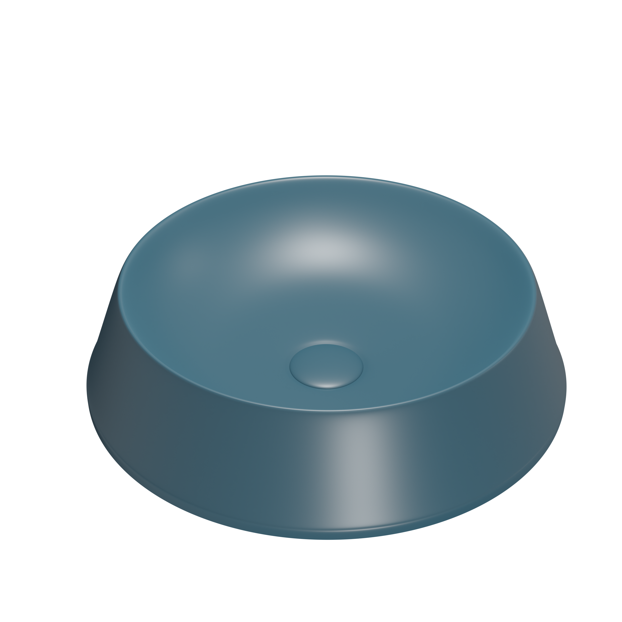 K980 Round Ceramic Wash Basin, 42cm Countertop Vessel, Multi-Color