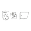 H816B Modern Design P Trap Ceramic Wall Hanging Toilet