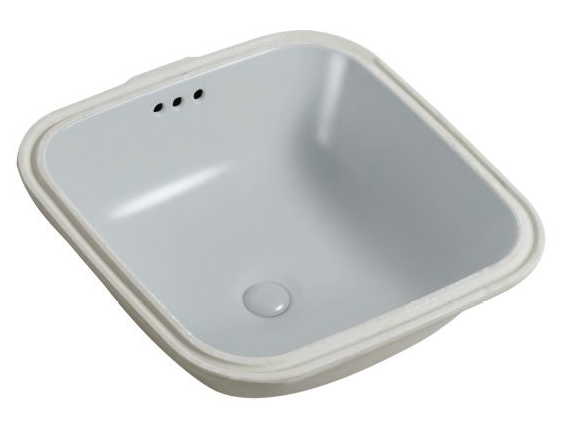 C301 44-59cm Square Design Dual-Size Undermount Basin for Vanity Cabinet