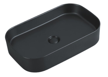 K523 Sleek Colored Ceramic Vessel Sink, Oval/Rectangular, Multi-Size