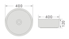 K510 Matt White Color Round Countertop Wash Basin