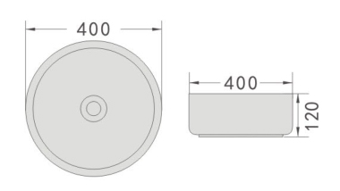 K510 Matt White Color Round Countertop Wash Basin