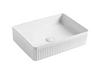 K521 Multi-Size Ribbed Ceramic Art Basin Vessel Sink, Various Colors
