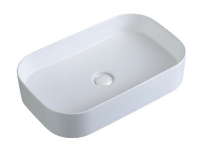 K523 Sleek Colored Ceramic Vessel Sink, Oval/Rectangular, Multi-Size