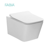 H814B Square Design Rimless Flushing Ceramic Wall Mounted Toilet