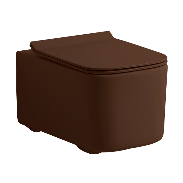 H832B Ceramic Folding Wall Mounted Brown Color Toilet