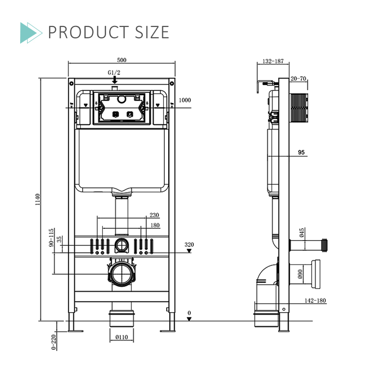 in wall toilet flush tank