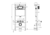 AJ100 Hidden In Wall HDPE Pneumatic Concealed Cistern For Wall Hanging Toilet