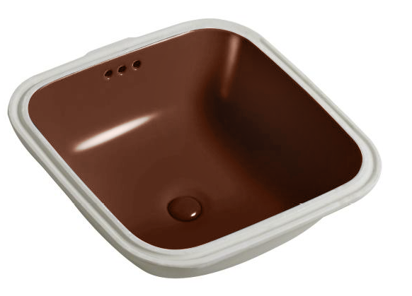 C301 44-59cm Square Design Dual-Size Undermount Basin for Vanity Cabinet