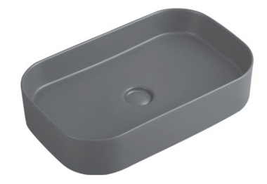 K523 Sleek Colored Ceramic Vessel Sink, Oval/Rectangular, Multi-Size