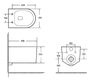 H511B Matt White Fluted Rimless Wall Mounted Hung Toilet