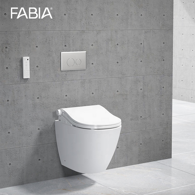 FA-947 Fabia European Standard Commode Smart Toilets Bowl Rimless Ceramic Wc Wall Hung Toilet