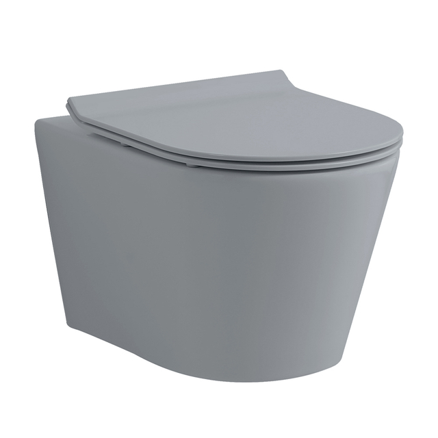 H816B Grey Color Wall Hung Dual Flush Toilet Wc